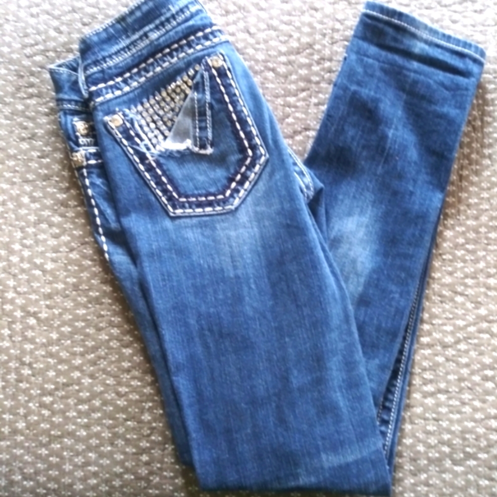 Miss Me 'Bling Pocket" Jeans (27x31)